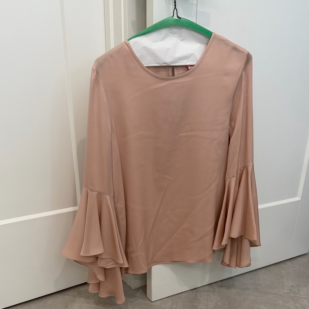 Milly Blush Bell Sleeve Blouse